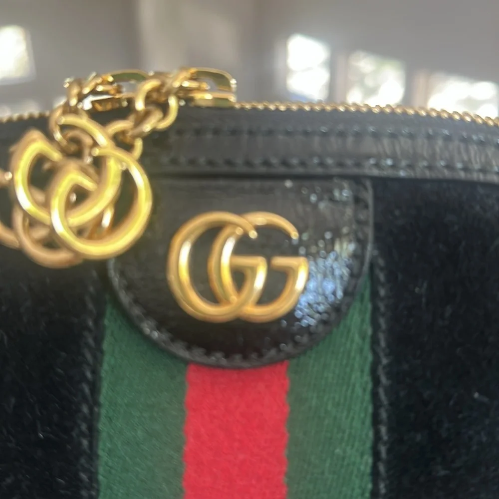 Beautiful Gucci Ophidia black suede Crossbody bag - Picture 10 of 15